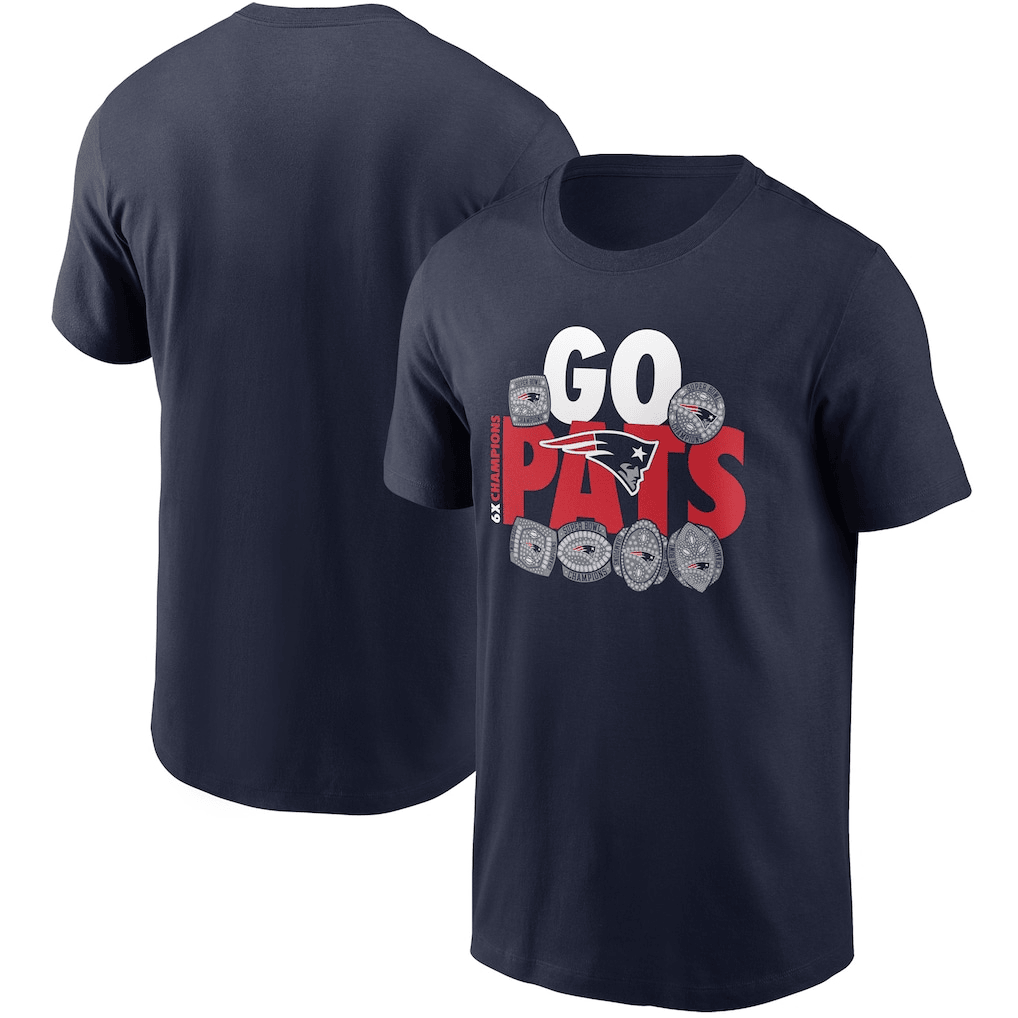 New England Patriots Hometown Collection 6x T-Shirt - Navy