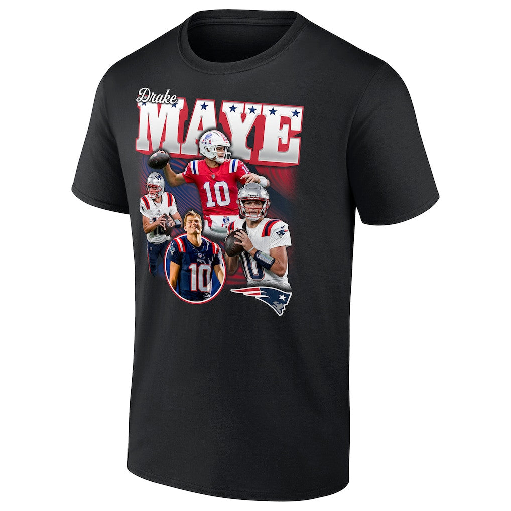Drake Maye New England Patriots Notorious T-Shirt - Black