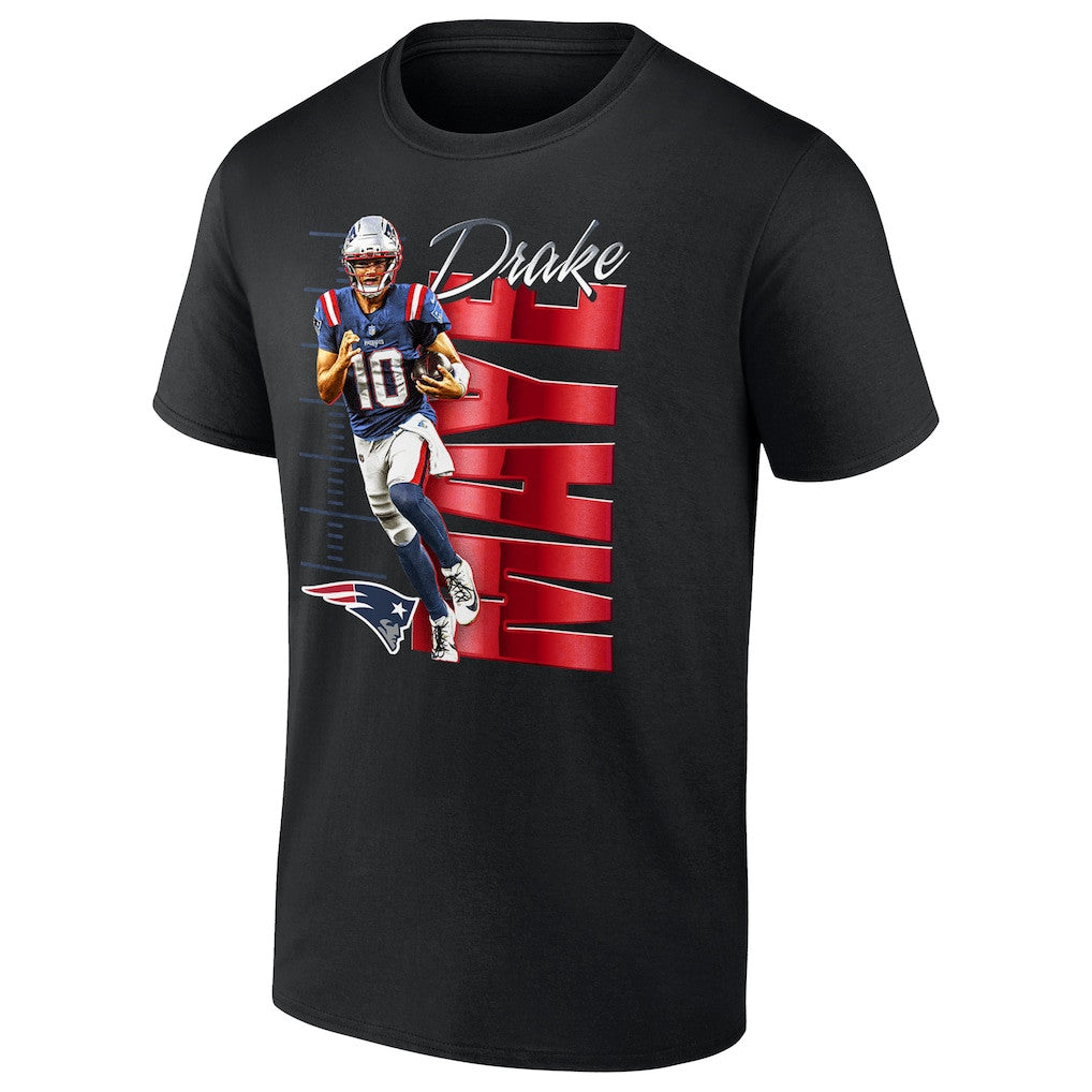 Drake Maye New England Patriots Celebration T-Shirt - Black