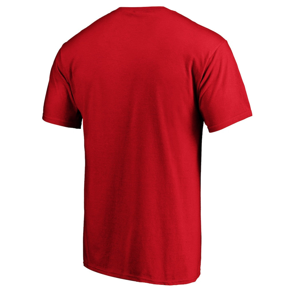 New England Patriots Logo Team Lockup T-Shirt - Red