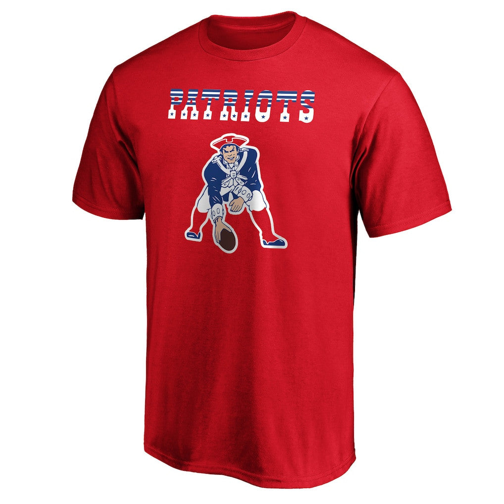 New England Patriots Logo Team Lockup T-Shirt - Red