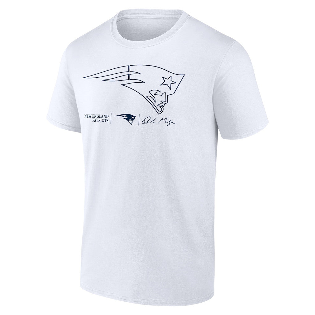 Drake Maye New England Patriots Outline Player T-Shirt - White