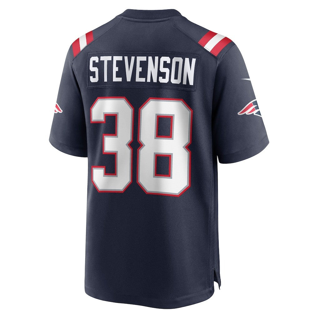 Rhamondre Stevenson 38 New England Patriots Super Bowl LX Powerhouse Performer Men Jersey – Navy