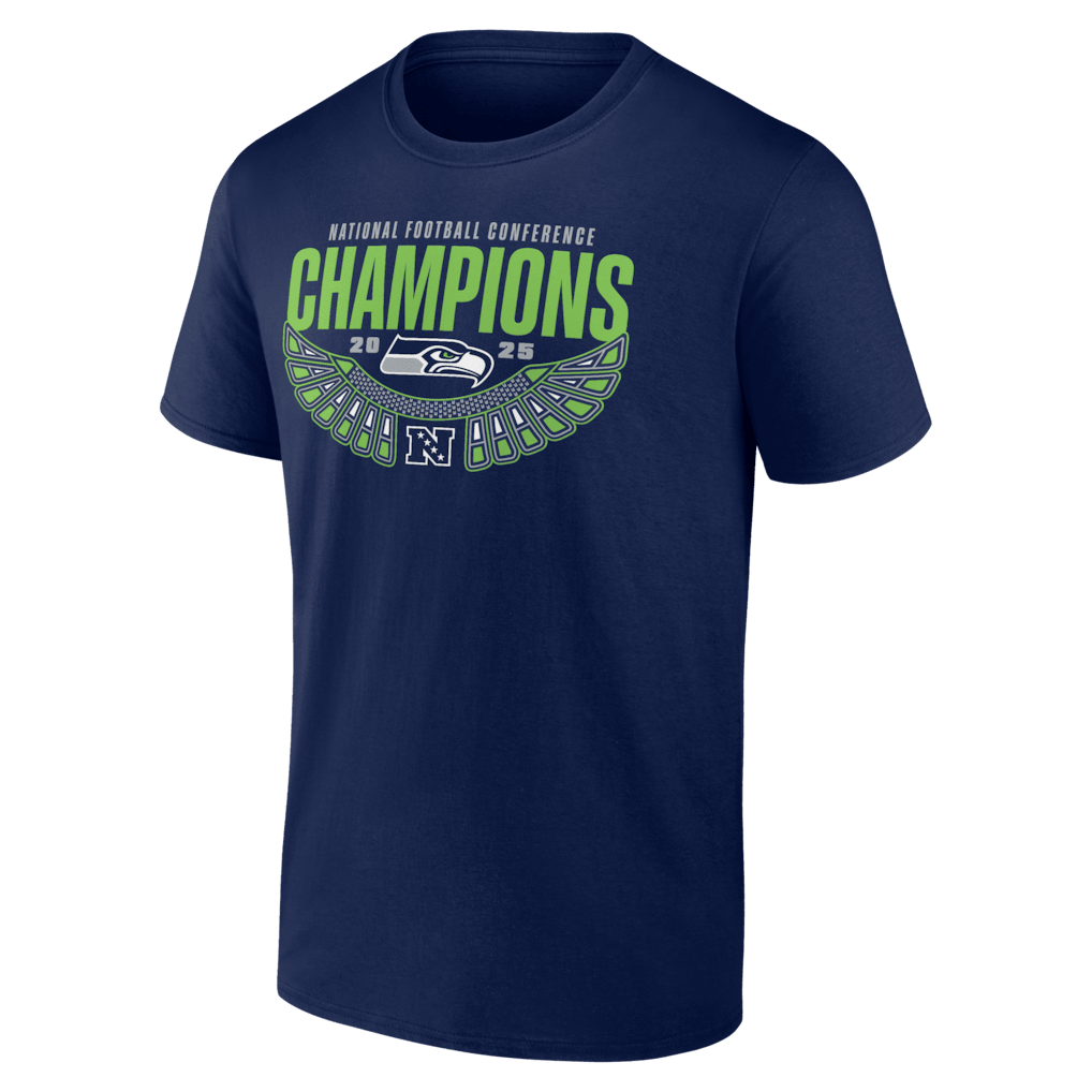 Seattle Seahawks 2025 NFC Champions Hometown T-Shirt - College Navy