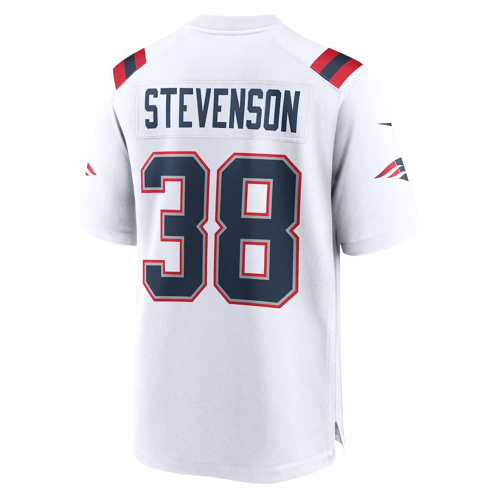 Rhamondre Stevenson 38 New England Patriots Super Bowl LX Hard-Hitting Workhorse Men Jersey – White