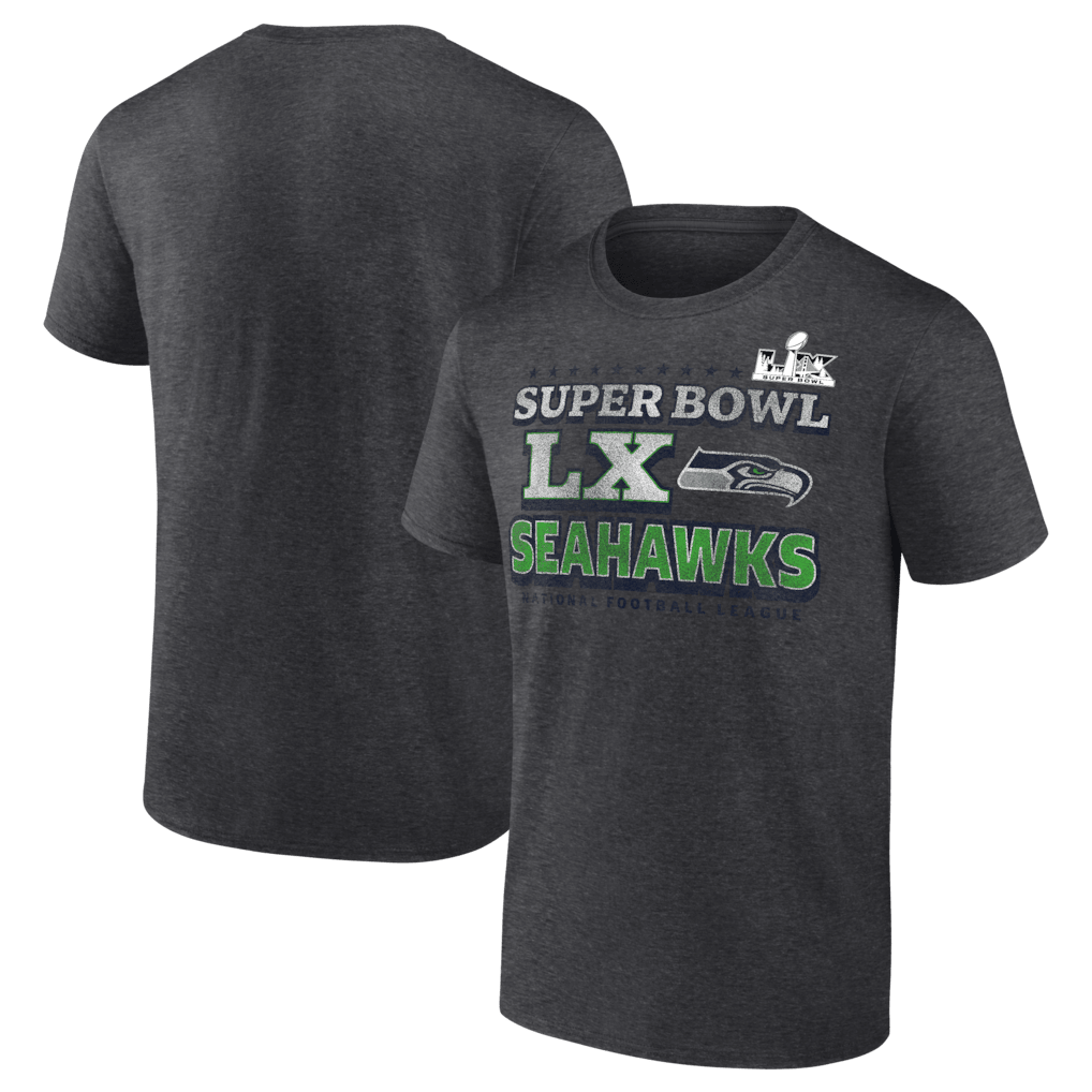 Seattle Seahawks Super Bowl LX Battle Prep T-Shirt - Charcoal
