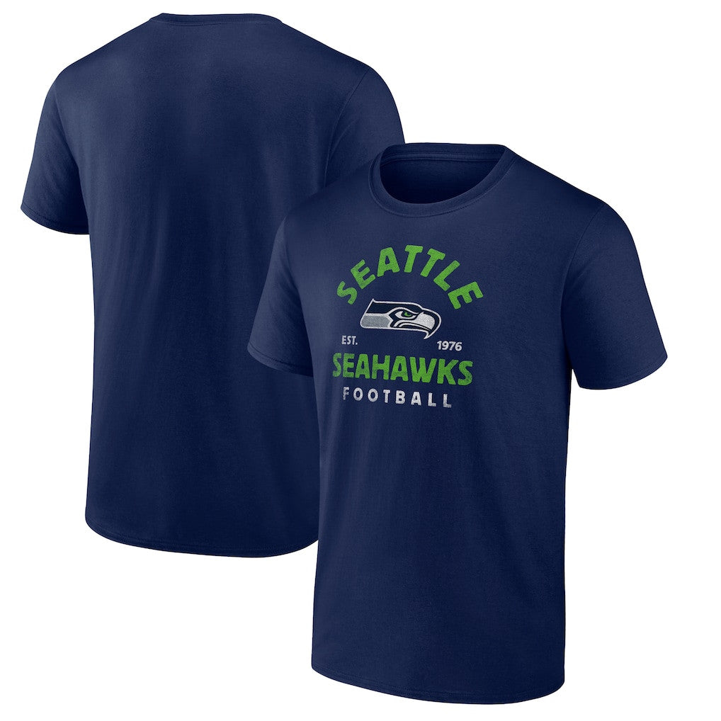 Seattle Seahawks Vintage Arch T-Shirt - College Navy