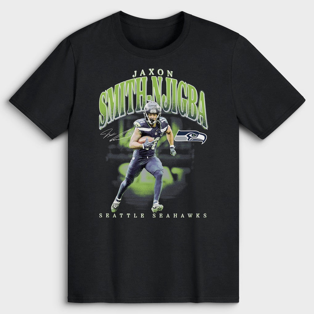 Jaxon Smith-Njigba Seattle Seahawks Player Hype T-Shirt - Black