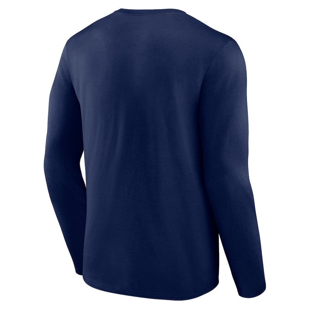 Seattle Seahawks Logo Team Lockup Long Sleeve T-Shirt - Navy
