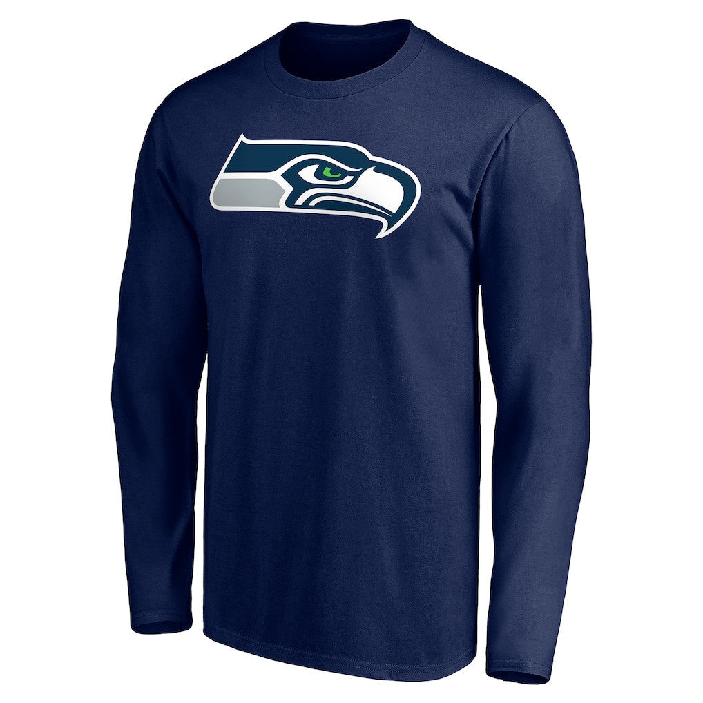 Seattle Seahawks Team Authentic Personalized Long Sleeve T-Shirt - Navy