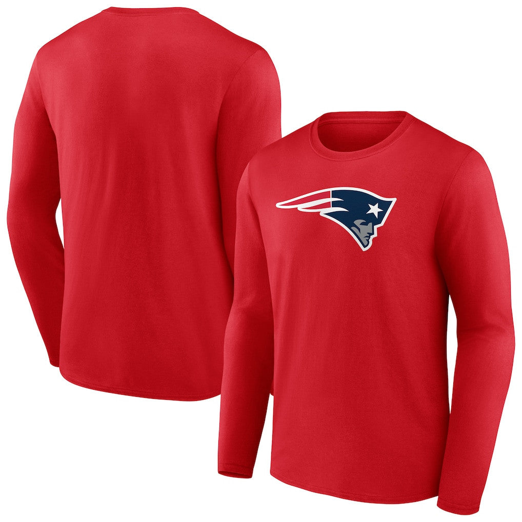New England Patriots Primary Logo Long Sleeve T-Shirt - Red