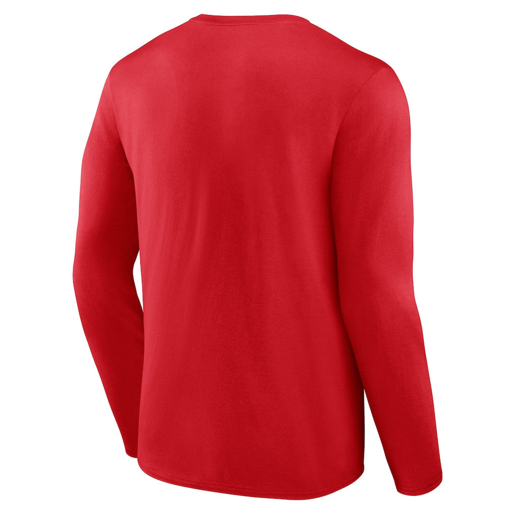 New England Patriots Primary Logo Long Sleeve T-Shirt - Red