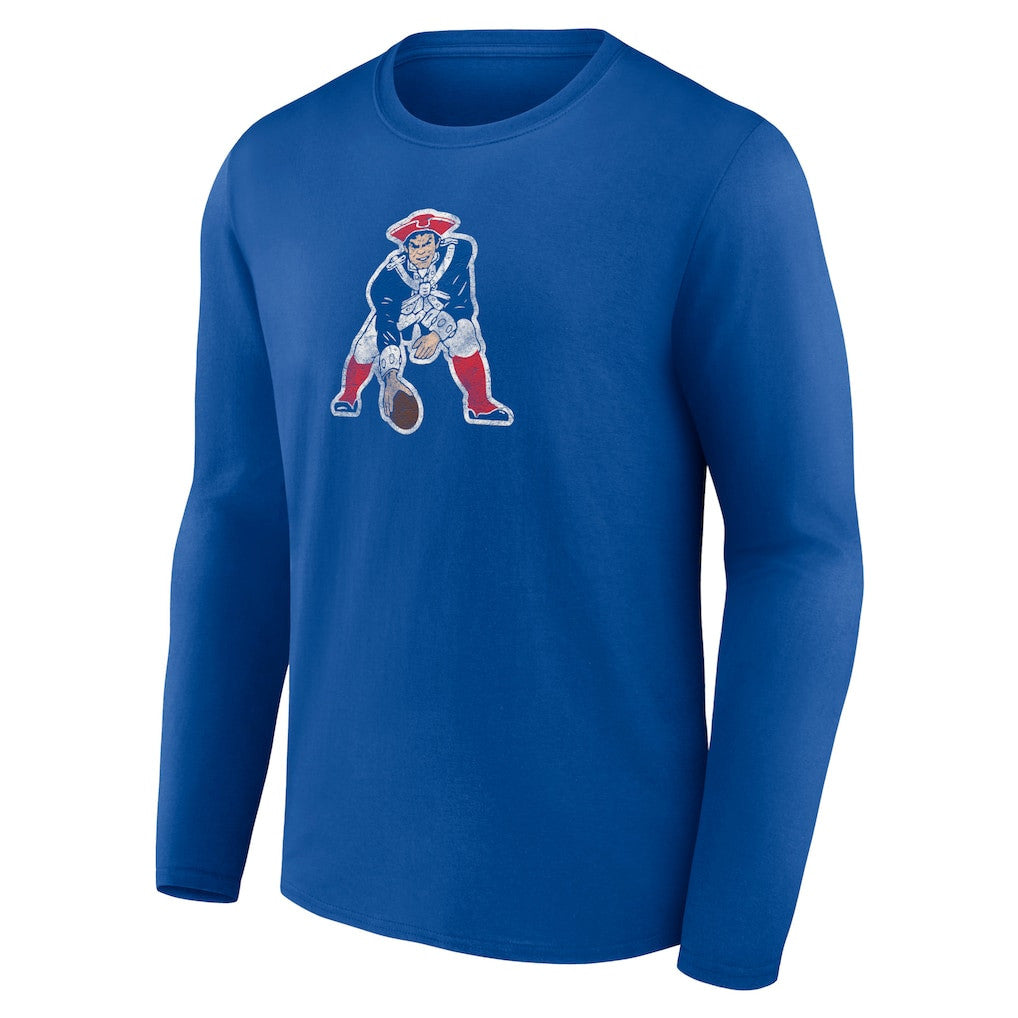 New England Patriots Throwback Long Sleeve T-Shirt - Royal