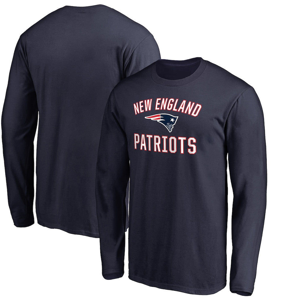 New England Patriots Victory Arch Long Sleeve T-Shirt - Navy