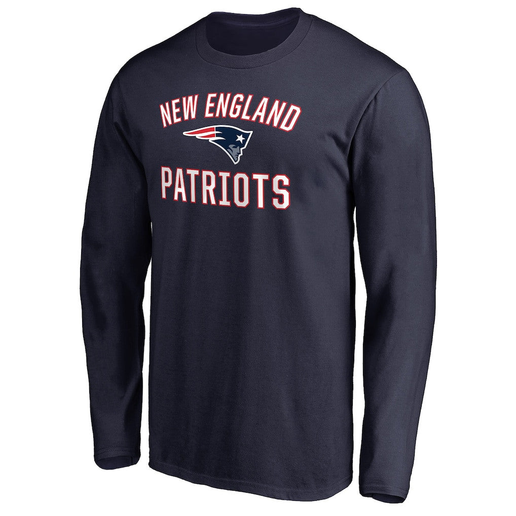 New England Patriots Victory Arch Long Sleeve T-Shirt - Navy