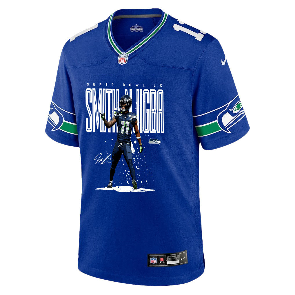 Jaxon Smith-Njigba 11 Seattle Seahawks Super Bowl LX Fan-Favorite Playmaker Jersey – Royal Blue