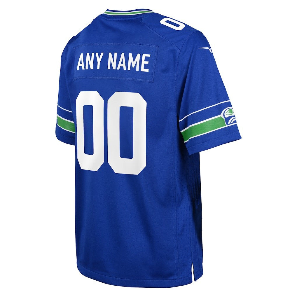 Seattle Seahawks Super Bowl LX Champions Custom Alternate Game YOUTH Jersey - Royal