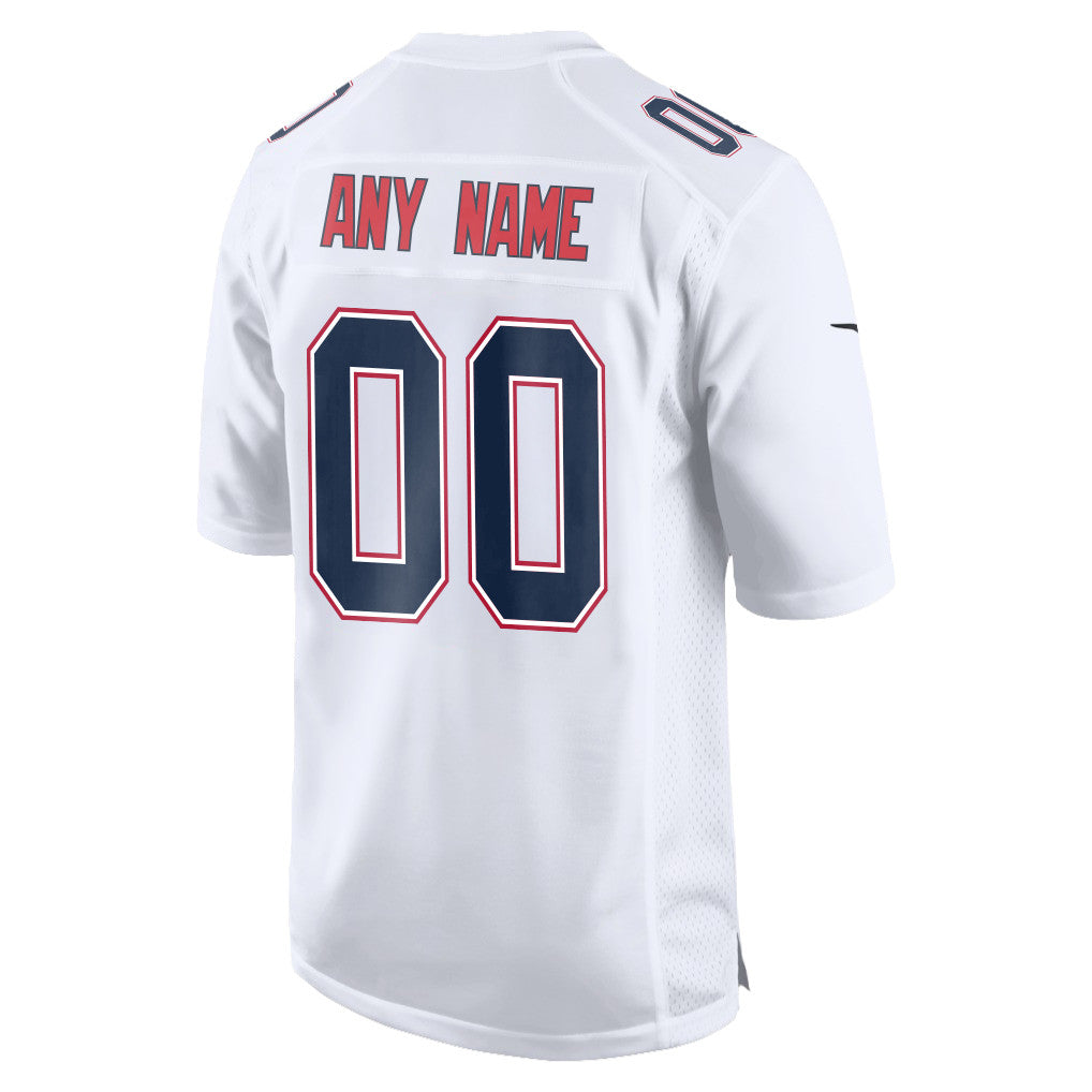 New England Patriots 25-26 Champions Super Bowl LX Custom Game Jersey - White