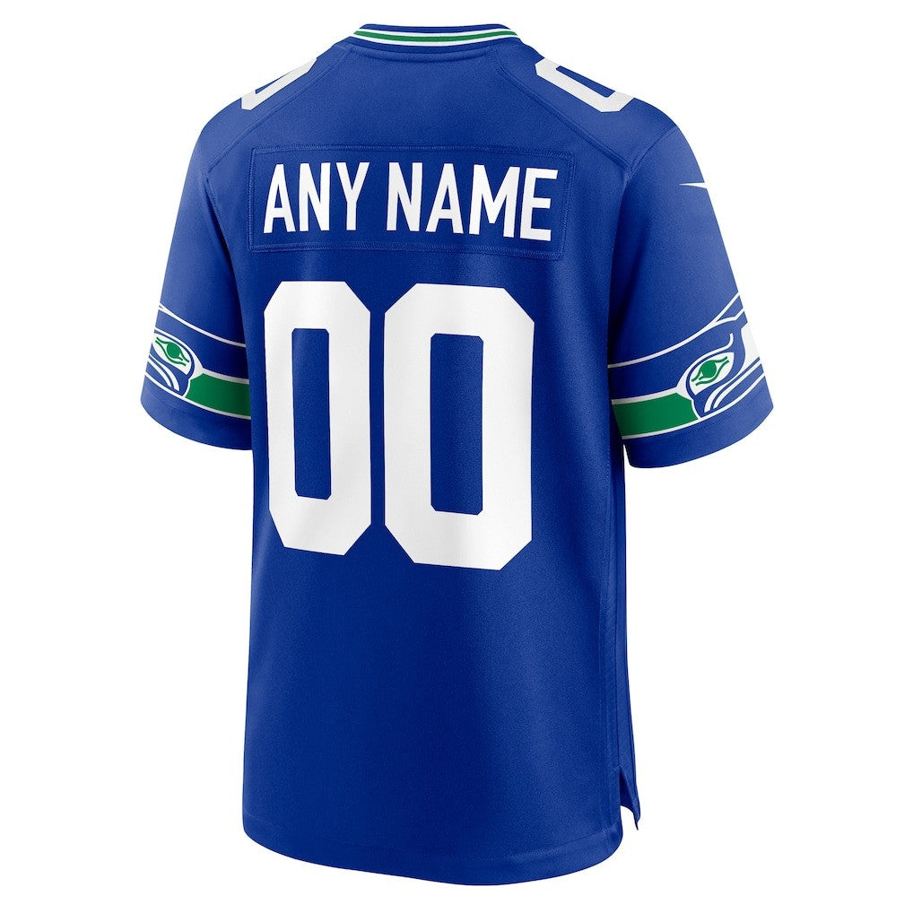 Seattle Seahawks Champions Super Bowl LX Personalized Alternate Game Jersey - Royal Edition