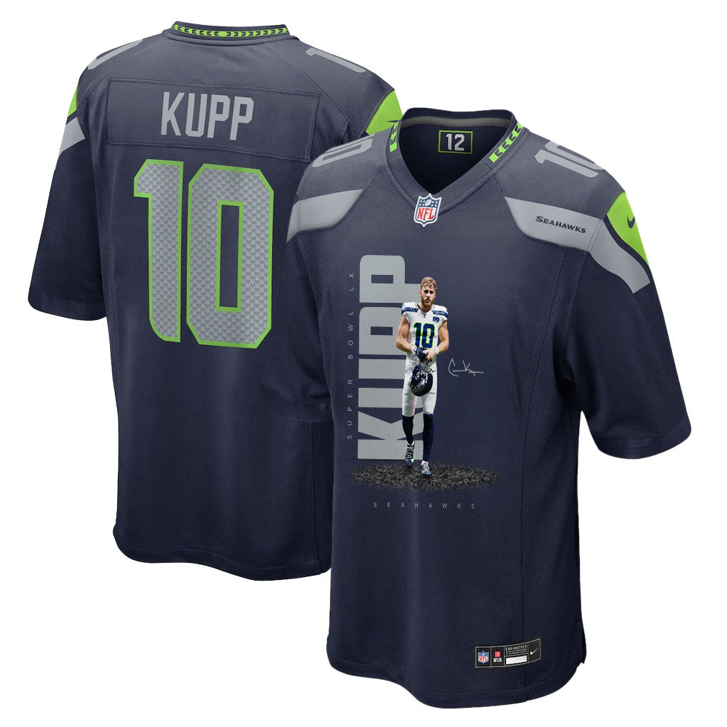 Cooper Kupp 10 Seattle Seahawks Super Bowl LX Explosive Playmaker Jersey – Navy