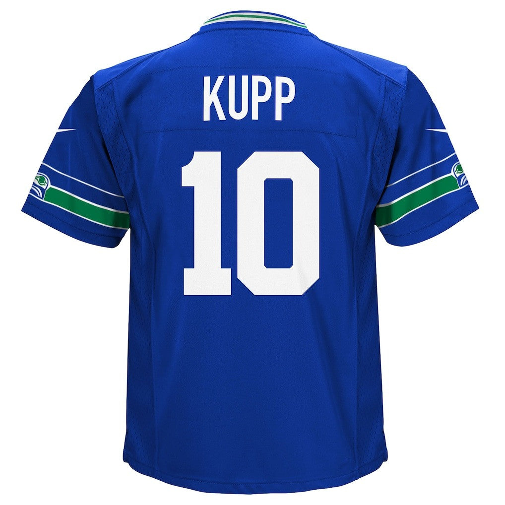 Cooper Kupp 10 Seattle Seahawks Super Bowl LX Game-Breaking Star YOUTH Game Jersey– Royal Blue