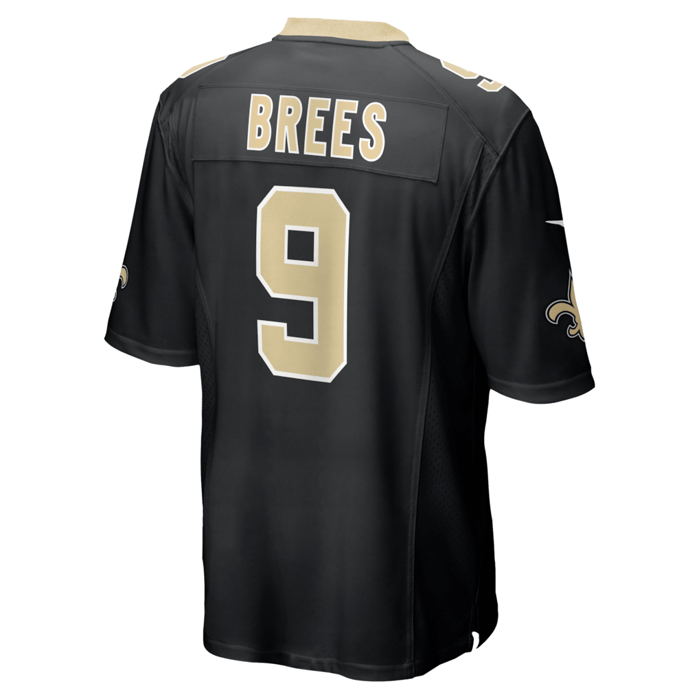 Drew Brees 9 New Orleans Saints Team Game Men Jersey - Black