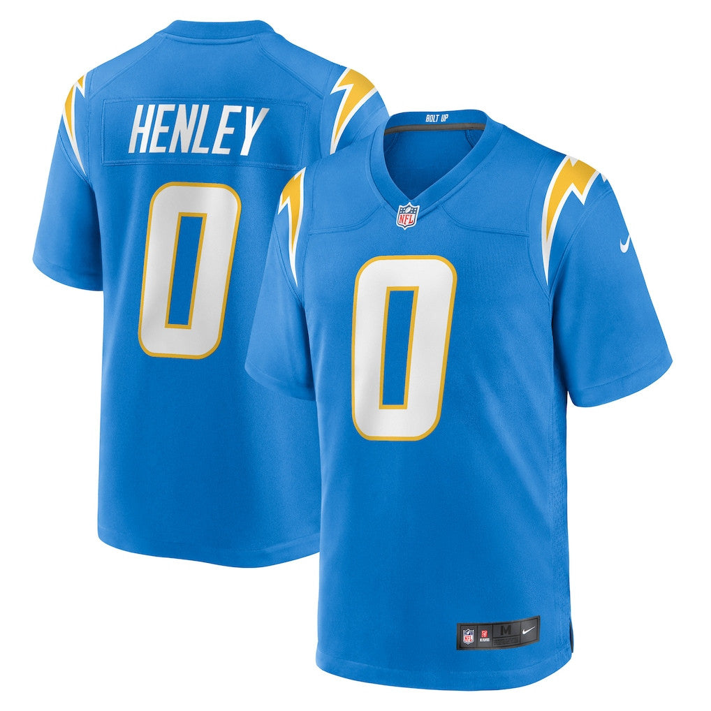 Daiyan Henley 0 Los Angeles Chargers Team Game Men Jersey - Powder Blue