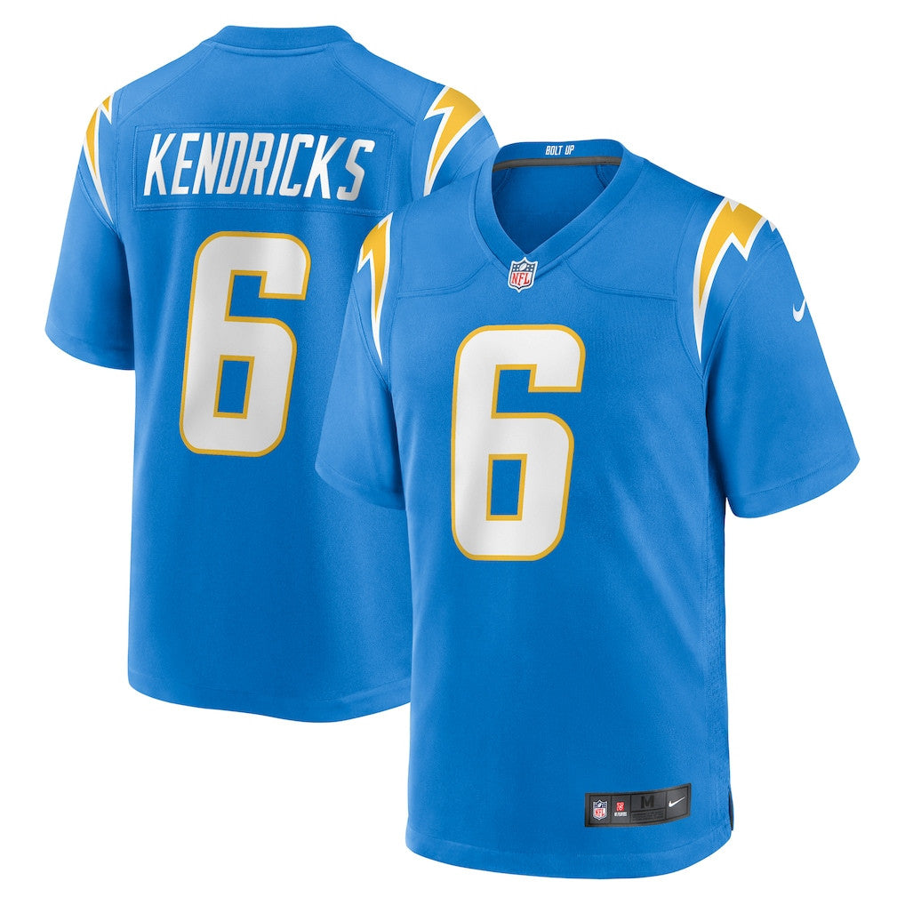 Eric Kendricks 6 Los Angeles Chargers Team Game Men Jersey - Powder Blue