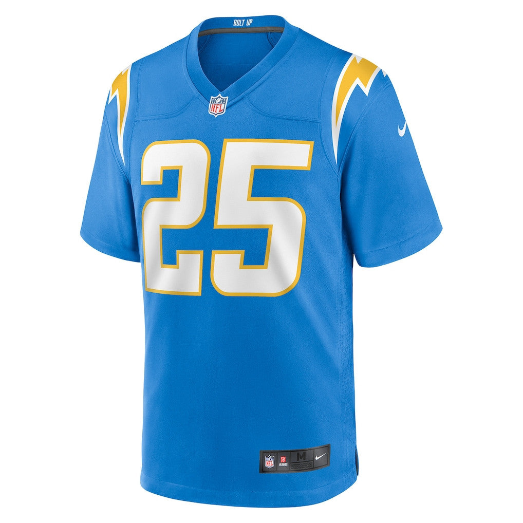 Joshua Kelley 25 Los Angeles Chargers Team Game Men Jersey - Powder Blue