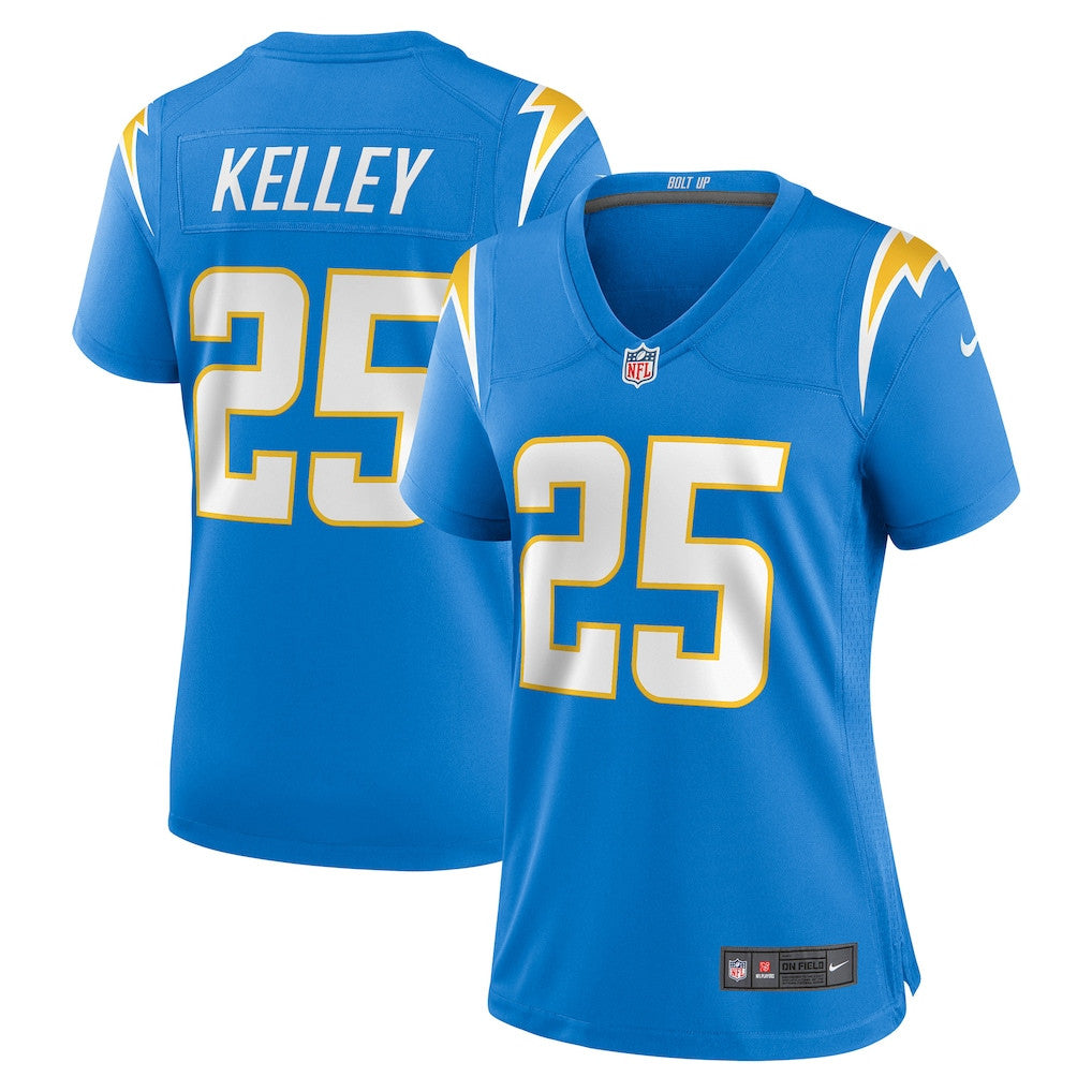 Joshua Kelley 25 Los Angeles Chargers Women's Team Game Jersey - Powder Blue