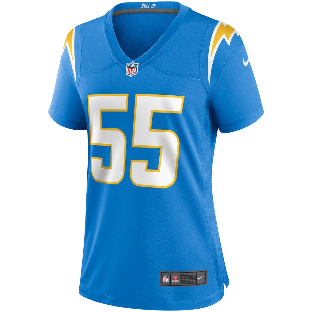 Junior Seau 55 Los Angeles Chargers Women's Game Retired Player Jersey - Powder Blue