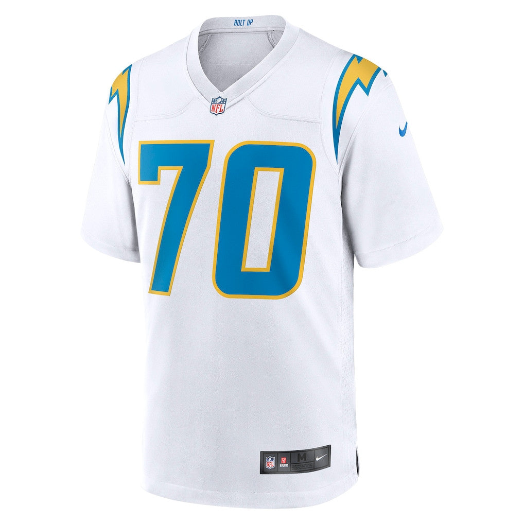 Rashawn Slater 70 Los Angeles Chargers Game Men Jersey - White