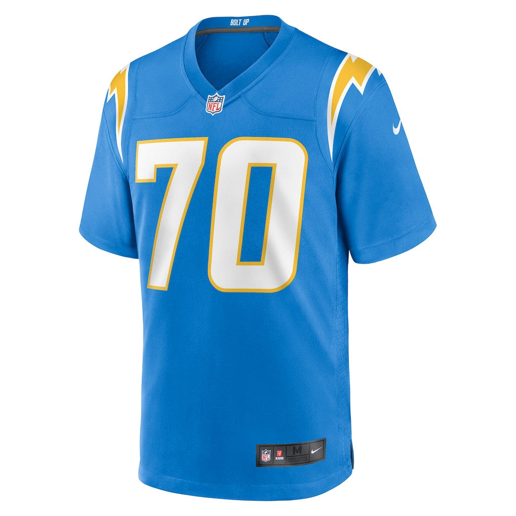 Rashawn Slater 70 Los Angeles Chargers Game Men Jersey - Powder Blue