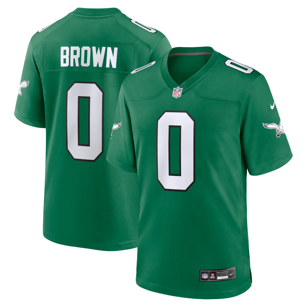 Marquise Brown 0 Philadelphia Eagles Alternate Game Men Jersey - Kelly Green
