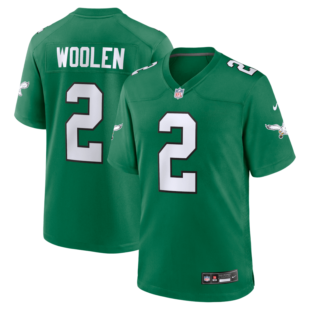 Tariq Woolen 2 Philadelphia Eagles Alternate Game Men Jersey - Kelly Green