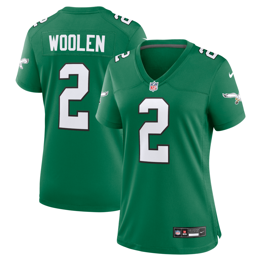 Tariq Woolen 2 Philadelphia Eagles Women's Alternate Game Jersey - Kelly Green