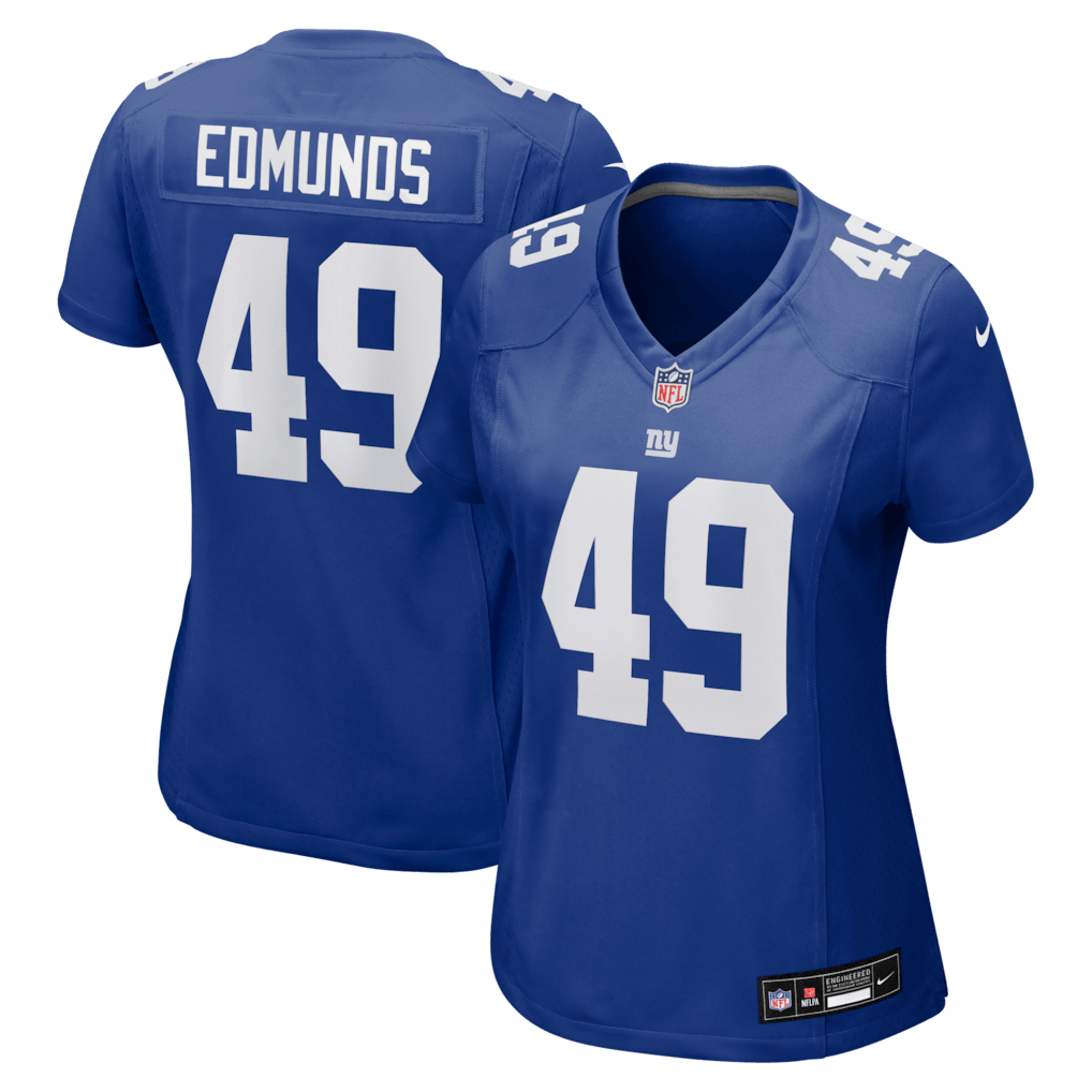 Tremaine Edmunds 49 New York Giants Women's Team Game Jersey - Royal