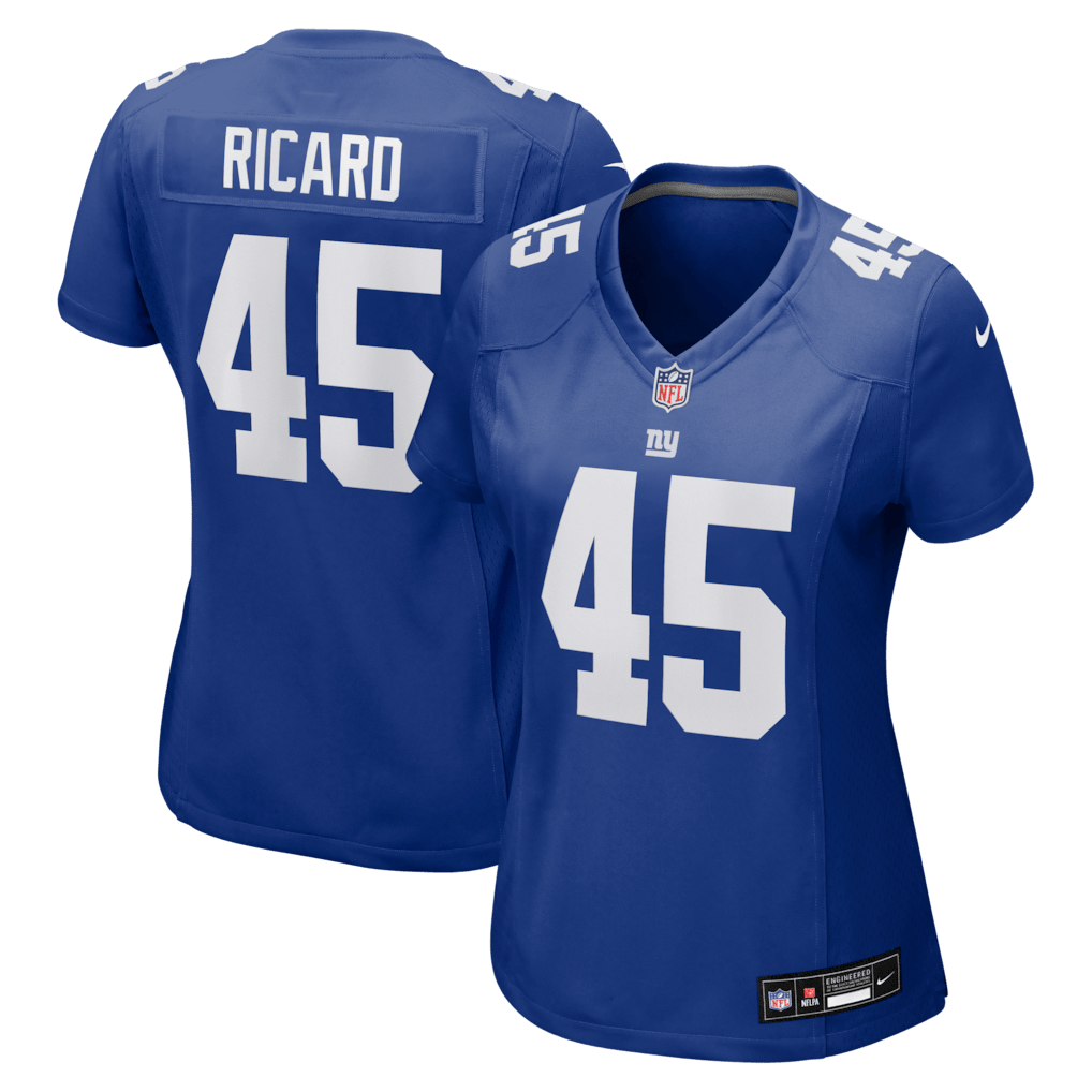 Patrick Ricard 45 New York Giants Women's Team Game Jersey - Royal