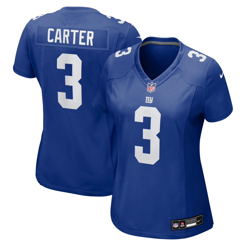 Abdul Carter 3 New York Giants Women's Team Game Jersey - Royal