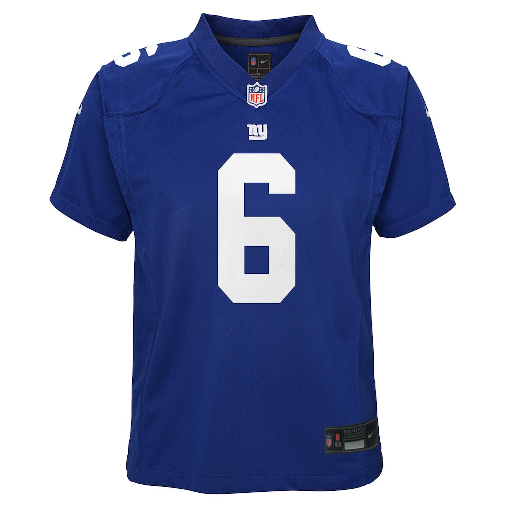 Jaxson Dart 6 New York Giants Team Game YOUTH Jersey - Royal