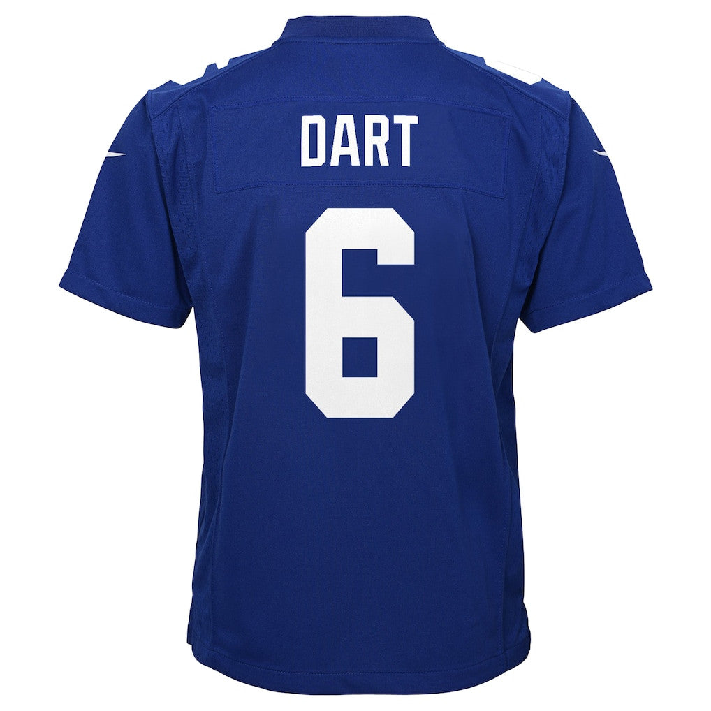 Jaxson Dart 6 New York Giants Team Game YOUTH Jersey - Royal