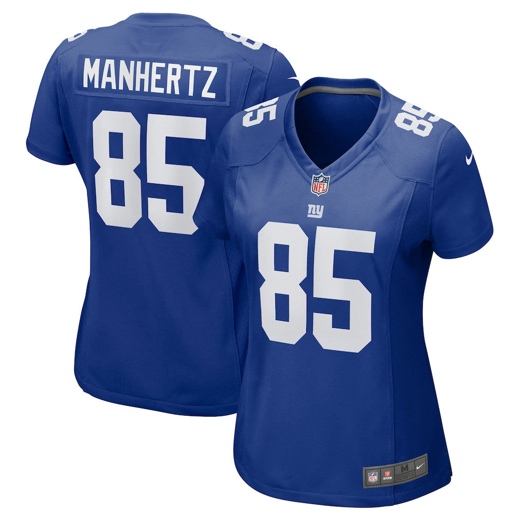 Chris Manhertz 85 New York Giants Women's Team Game Jersey - Royal