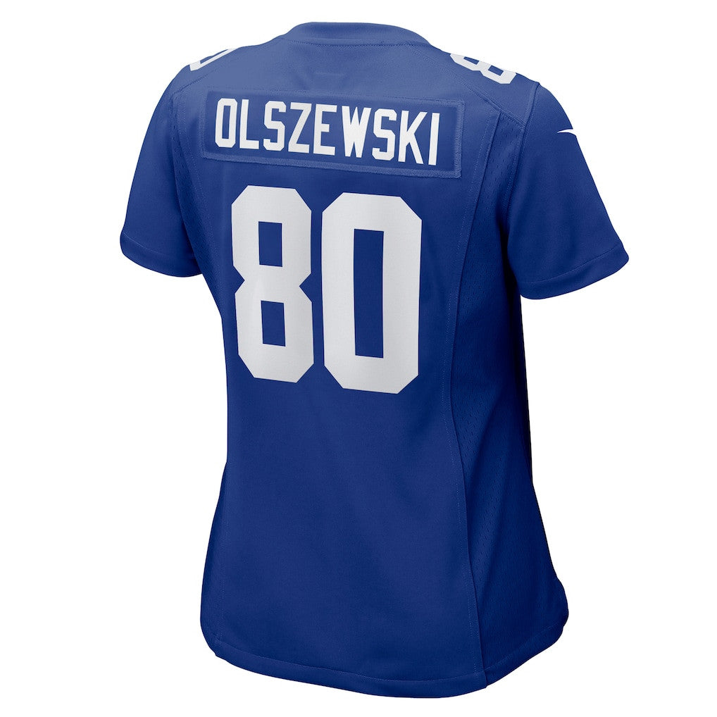Gunner Olszewski 80 New York Giants Women's Team Game Jersey - Royal