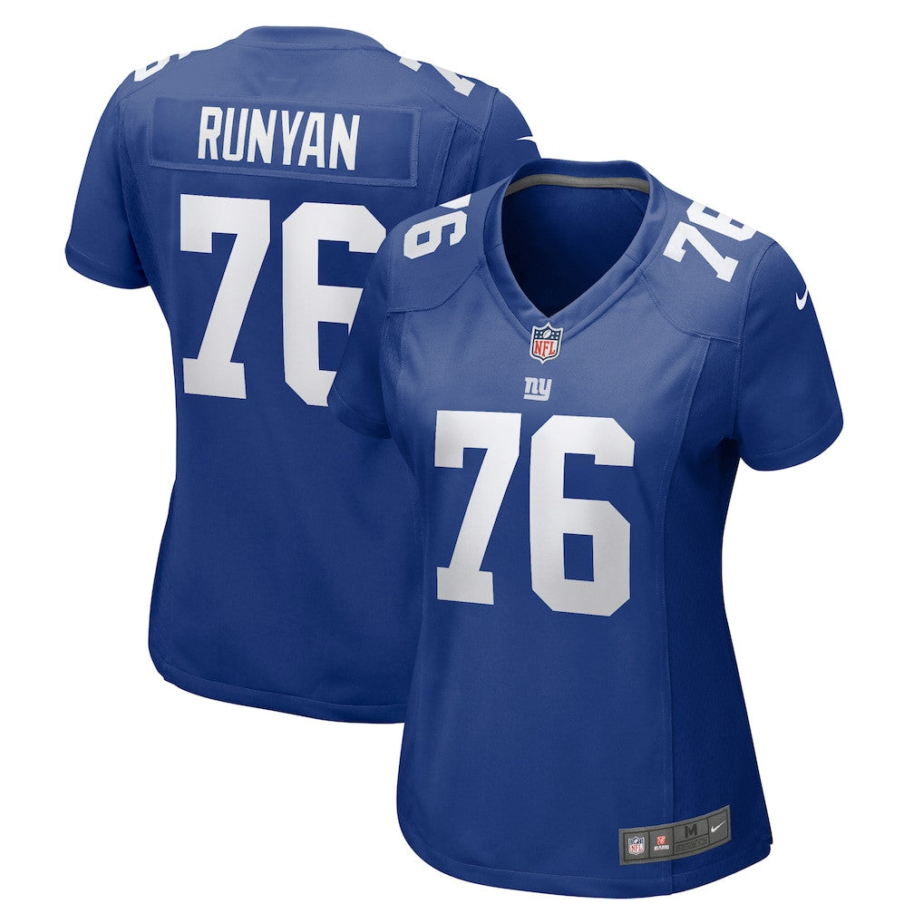 Jon Runyan 76 New York Giants Women's Game Jersey - Royal