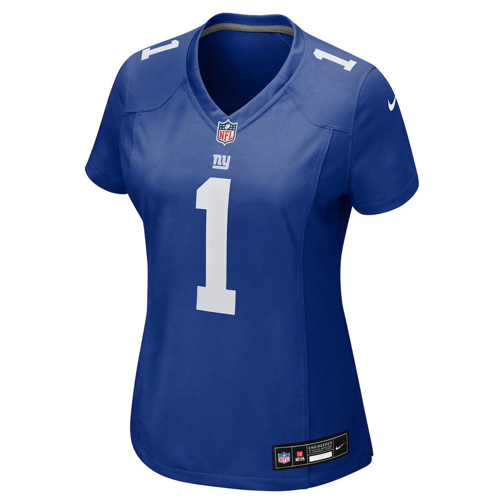 Malik Nabers 1 New York Giants Women's Game Jersey - Royal