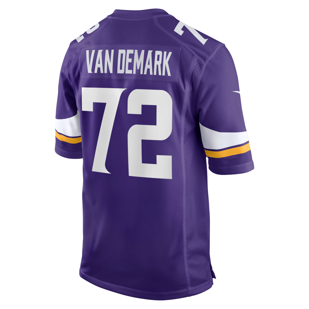 Ryan Van Demark 72 Minnesota Vikings Team Game Men Jersey - Purple