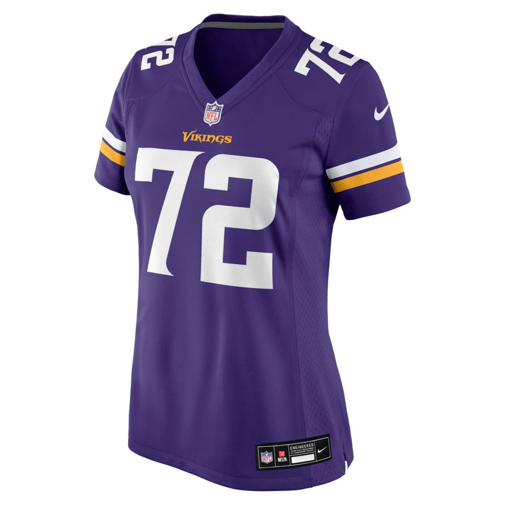 Ryan Van Demark 72 Minnesota Vikings Women's Team Game Jersey - Purple