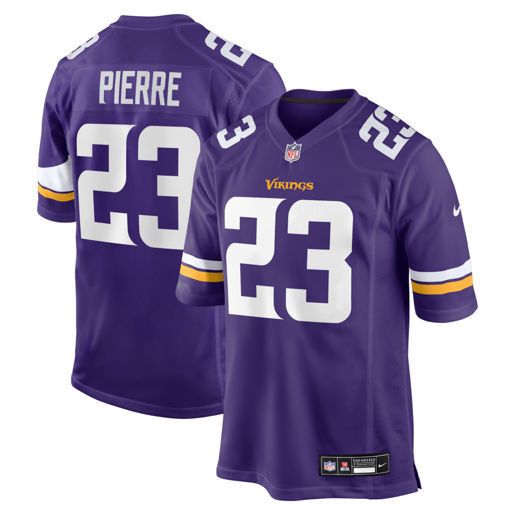 James Pierre 23 Minnesota Vikings Team Game Men Jersey - Purple
