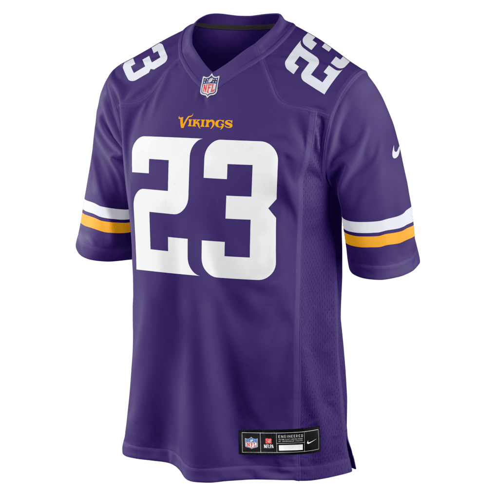 James Pierre 23 Minnesota Vikings Team Game Men Jersey - Purple