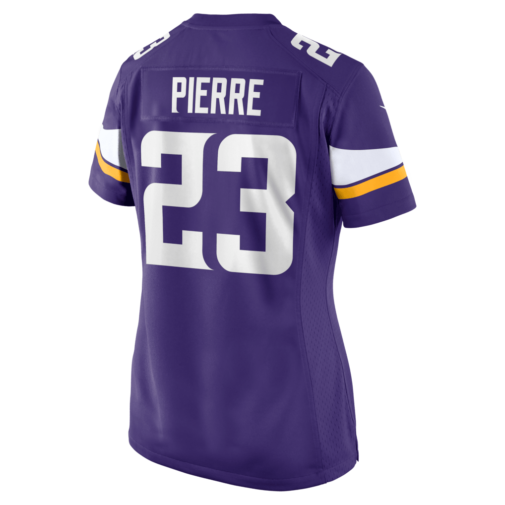 James Pierre 23 Minnesota Vikings Women's Team Game Jersey - Purple